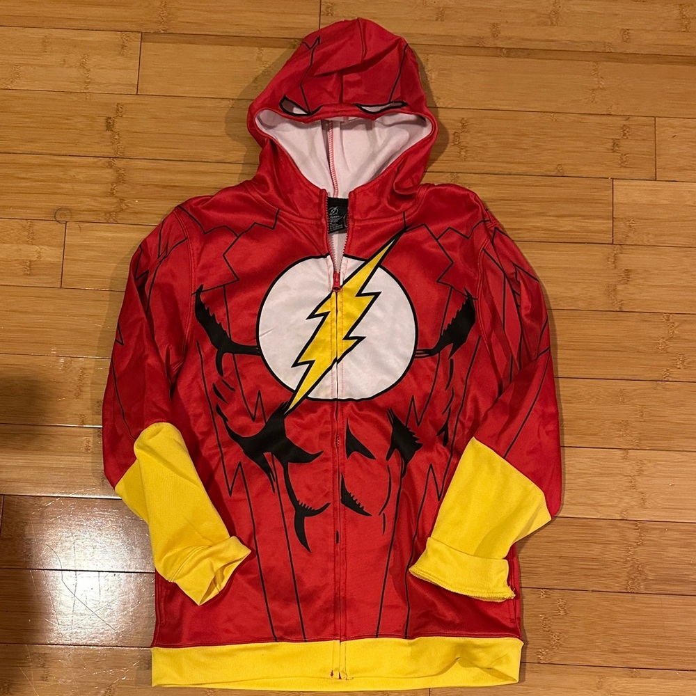 Kids Flash Hoodie - Red and Yellow XL
